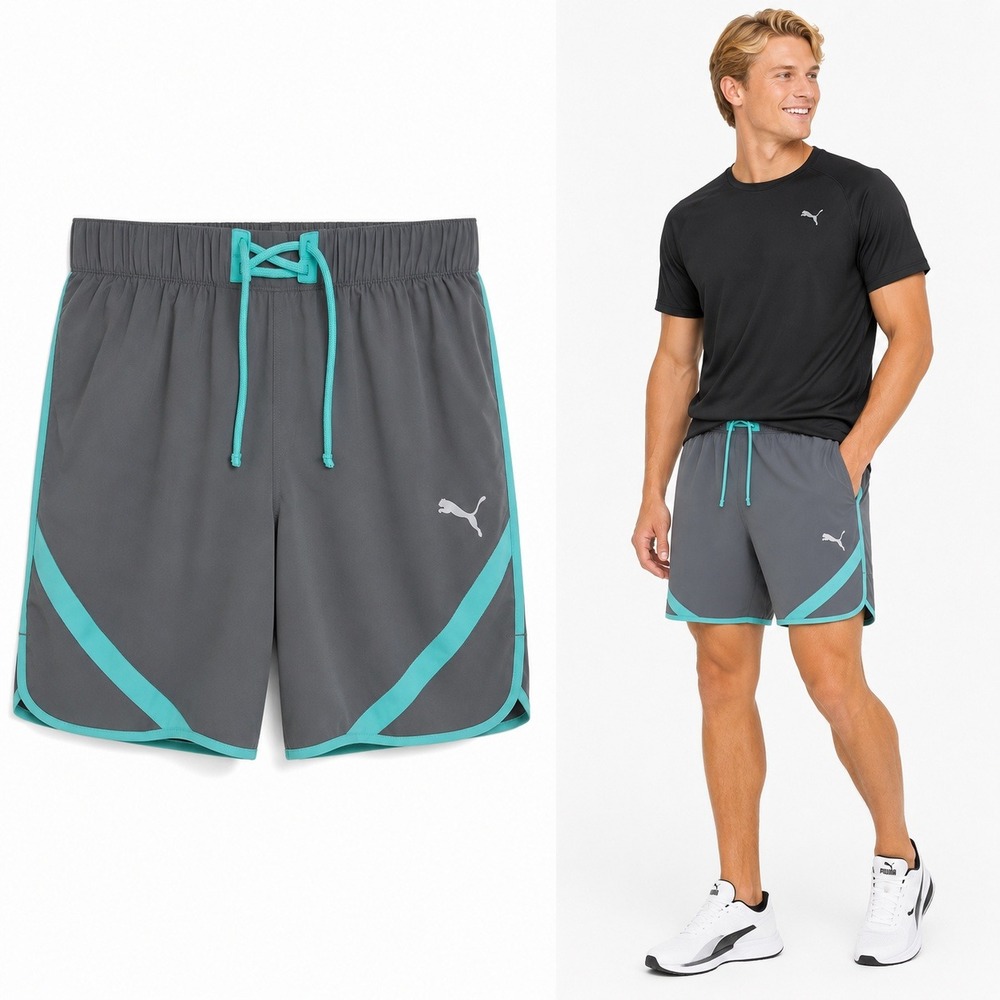 PUMA dryCELL Shorts Mens M Gray Running Training Workout‎ Athletic Loose NWT